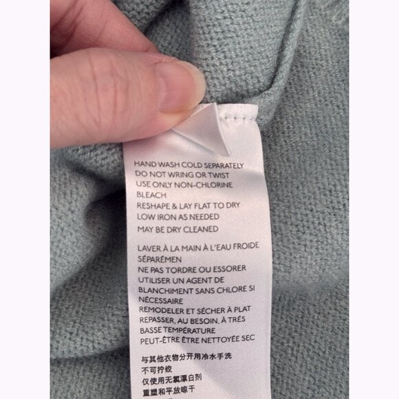 Anthropologie Boatneck Rib Knit Sweater Women’s Small Sage Green Minimalist Chic - Picture 9 of 10